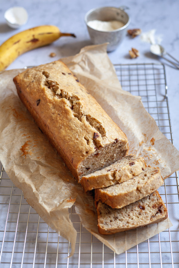 Pan de Avena con Guineo y Pacanas