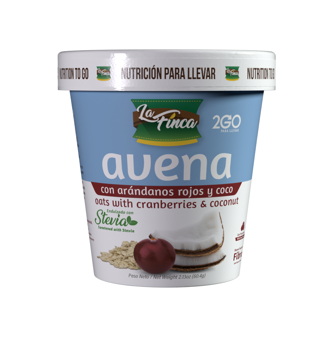 Avena Instantánea con Arándanos Rojos y Coco Single Serve Cup