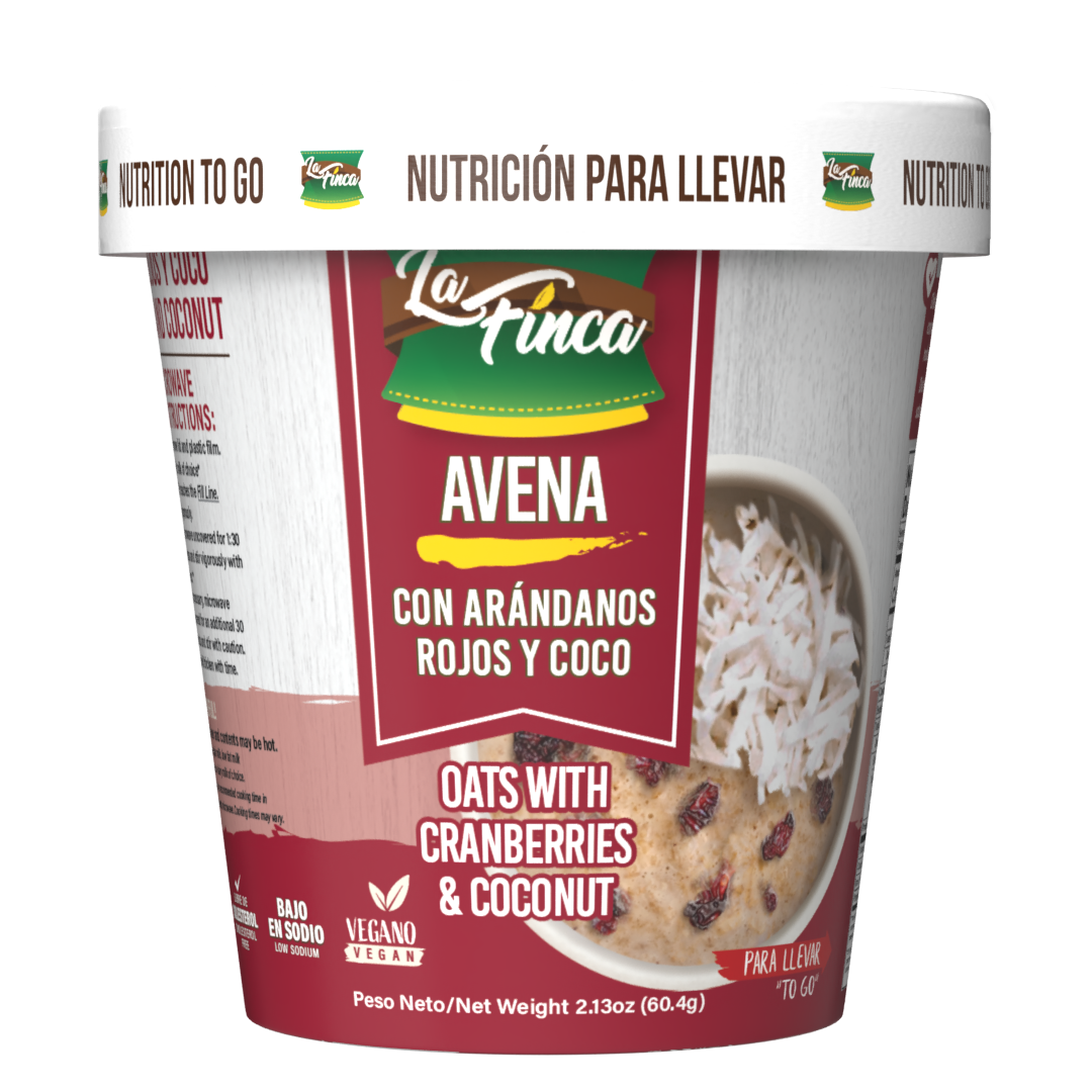 Avena Instantánea con Arándanos Rojos y Coco Single Serve Cup