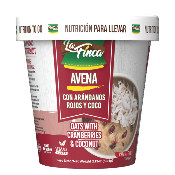 Avena Instantánea con Arándanos Rojos y Coco Single Serve Cup